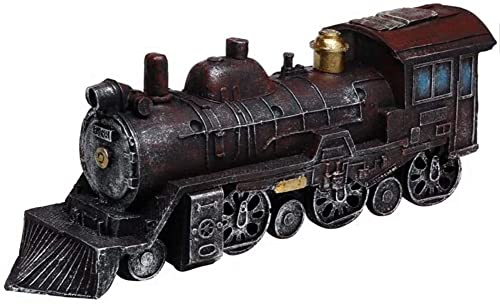 PXF-Home Artigianato Vintage Artigianato Ornamenti Locomotive in Resina, Decorazioni for la casa Decorazioni caffè da Collezione, 33 × 12,5 cm