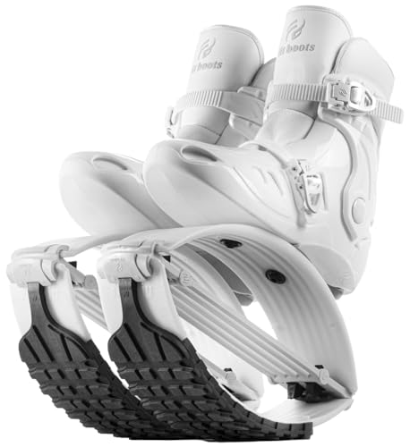 FIT BOOTS - Botas de Rebote de Nueva Generación, Originales Botas de Saltar de la Comunidad Internacional de Entrenamiento FitBoots Que Revolucionan tu Fitness, Zapatos Jump Boots, (Blanco-M-80/90kg)