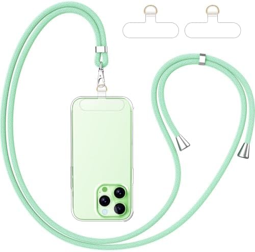 caslord Handyband Universal mit 2 Stück Universelles Patch | 160cm | Handy Lanyard mit Hülle kombinierbar | Einstellbar und Abnehmbar | für Sport Reisen und Babypflege