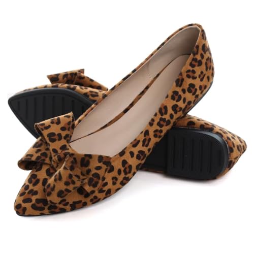 Stunner Womens Flats Fashion Pointed Toe Bowknot Ballet Flats Cute Slip On Dress Flats Comfortable Party Wedding Flats4