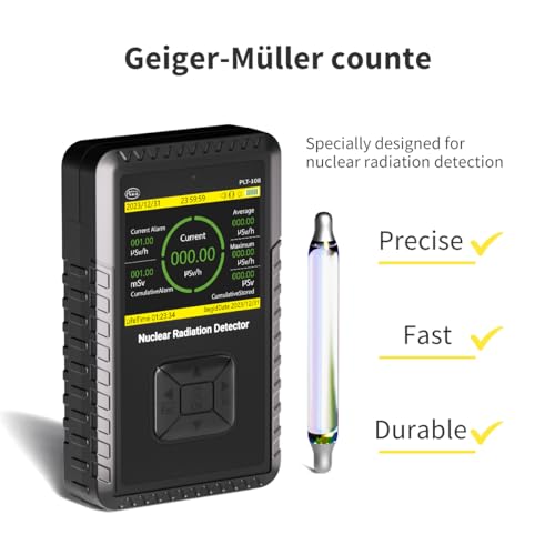 Xla Alert PLT808 Portable Geiger Counter Nuclear Radiation Detector, Handheld Beta Gamma X-Ray Radiation Monitor thumb #2