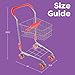HEY! PLAY! Kids Shopping Cart - Toddler Grocery Cart with Pivoting Front Wheels and Folds for Easy Storage - for Pretend Play Grocery Store