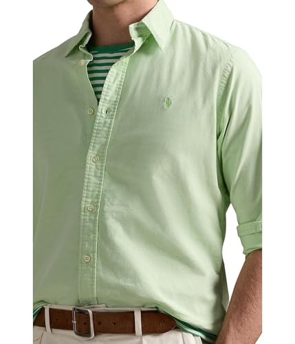 Image of POLO RALPH LAUREN Mens Classic Fit Garment-Dyed Oxford Shirt Leaf XX-Large