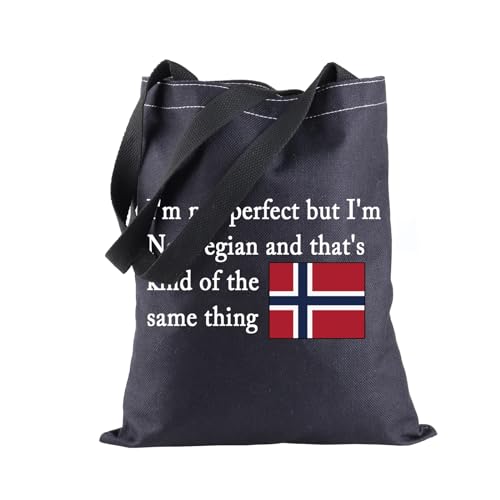 Bolso tote BLUPARK con bandera de Noruega para noruegos miniatura 1