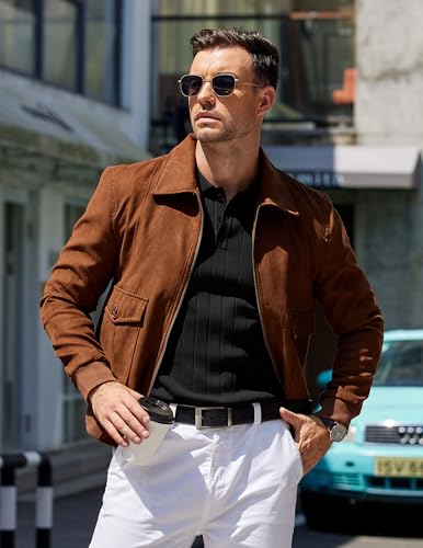 COOFANDY Mens Long Sleeve Polo Shirts Collared Knit Dress Sweater Lightweight Casual Henley Shirt Black - Image 4