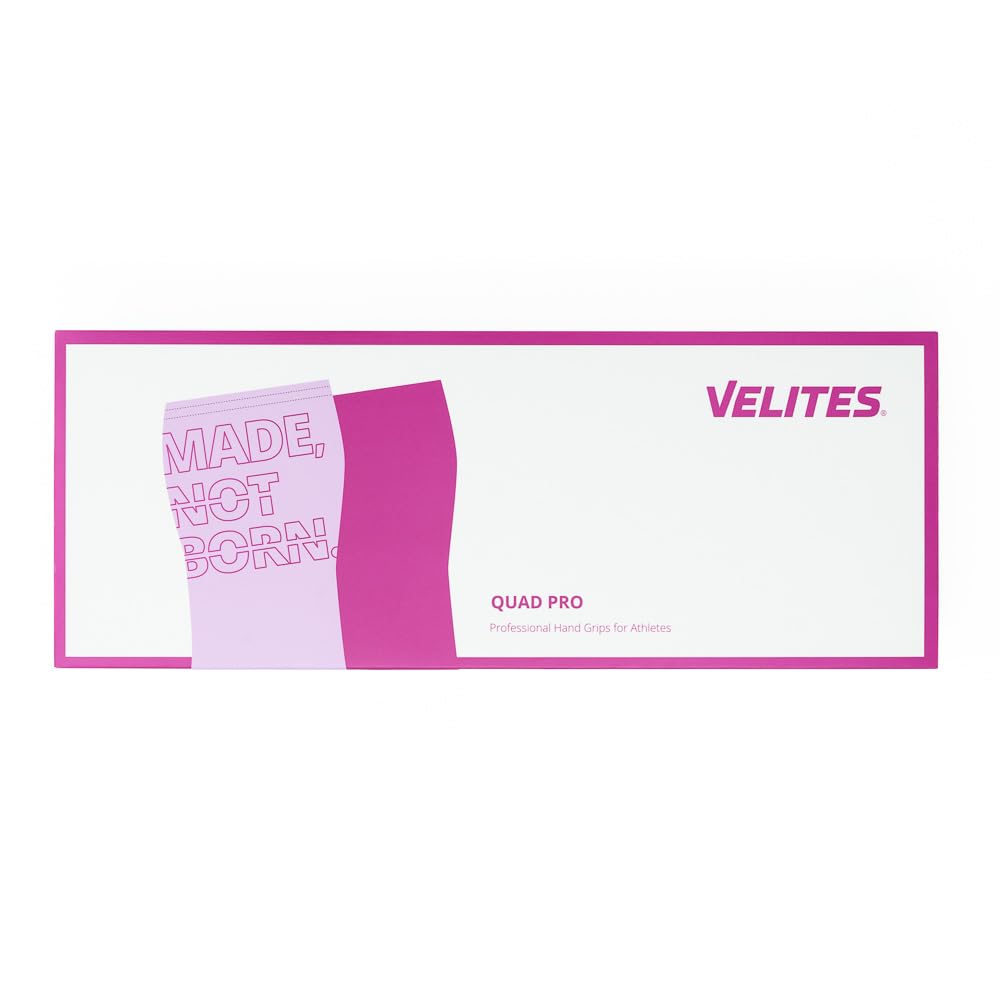 Velites | Handgrips Quad Pro + handgelenkbandage | Gleichgewicht zwischen Flexibilität, Komfort und Stärke | Verwendung mit Kreide | Cross Training & Functional Training