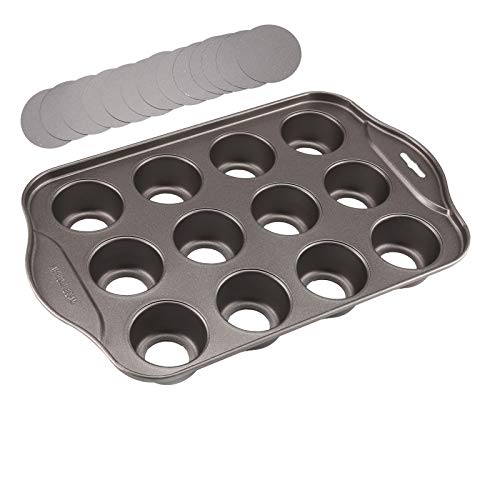 DHOUTDOORS Cake Tray Cup Mini Cheesecake Mould 12 Cup Victoria Sponge Cake Tins Non-Stick Muffin Cupcake Baking Pan Muffin Cheesecake Cup Tray