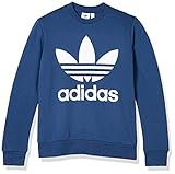 Cuello redondo acanalado adidas Originals Sudadera para hombre Trefoil Warm-Up Crew - azul - X-Large