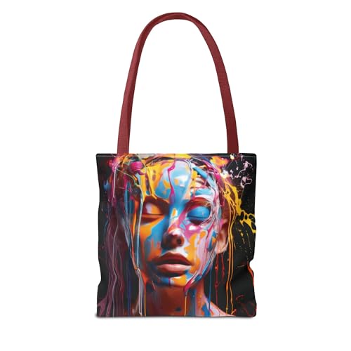 Painted ladies Head Shoulder Tote Bag for Travel,Work or Overnight weekender bag, lined inside 3 sizes 5 colors2