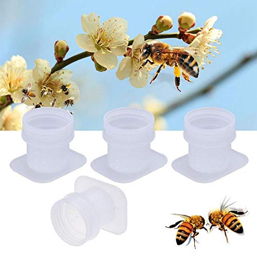 HXC 100pc Bee Water Feeder，Beekeeper Tool，Beehive Honey Entrance Feeder Water，Pinhole water feeder