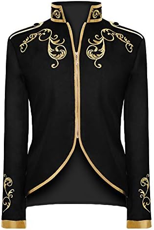 Men's Fashion Palace Prince Gold Embroidered Jacket Court Uniform costume