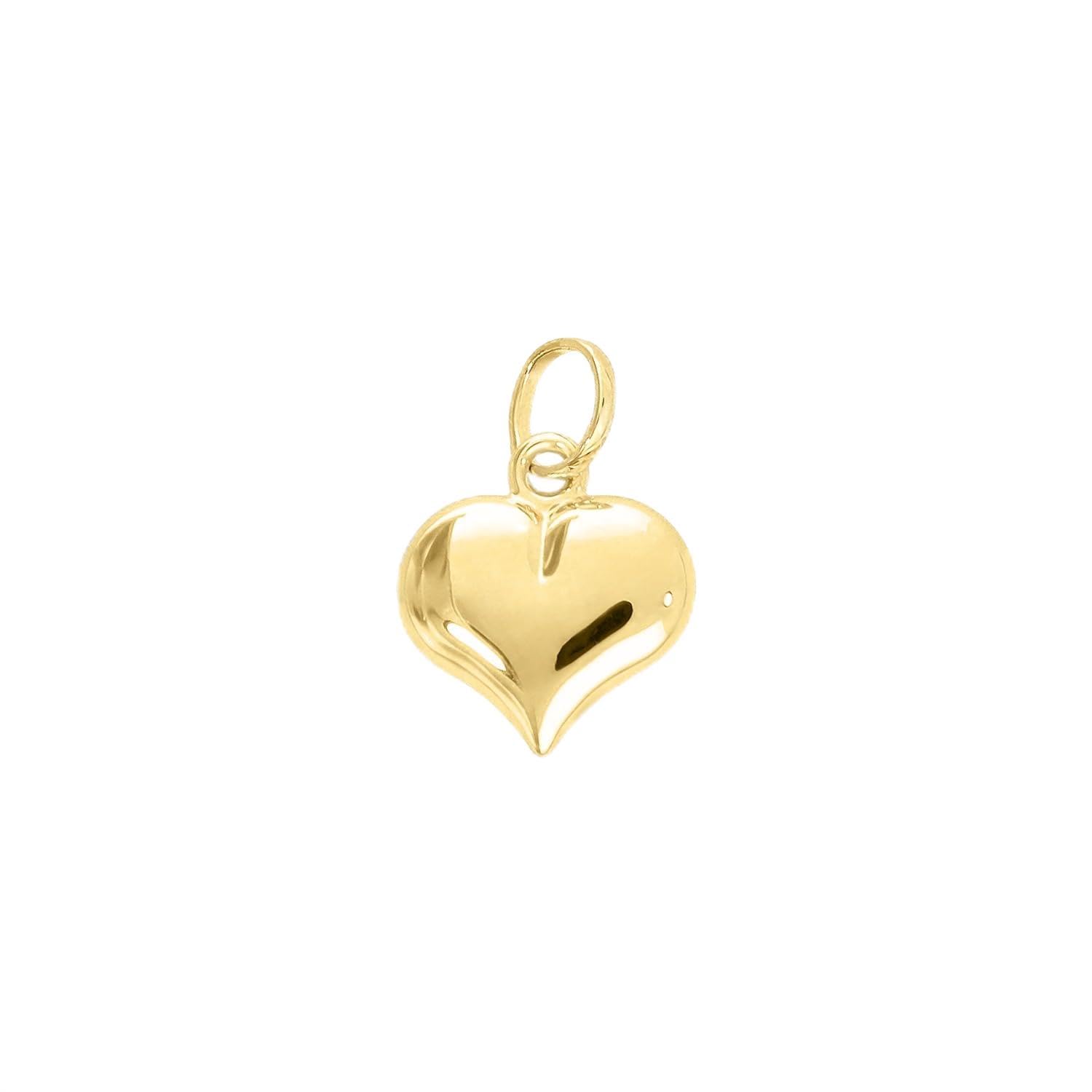 Lucchetta - Pendentif Coeur en Or 18 carats 750 - Jaune Convexe