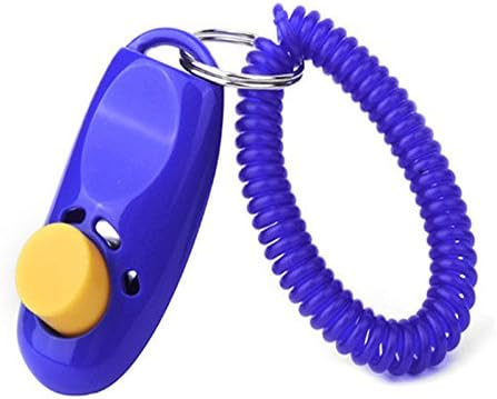 Pet Dog Puppy Cat Bird Training Trainer Bark Control Clicker Click Obedience Wrist Strap Guide Toy Random Color