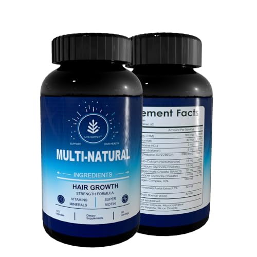Lite Supply Hair Growth Vitamins for Women & Men, 120 ...