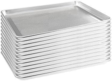 HARDURA Aluminum Perforated Baking Sheet Pan 18”L X 13”W X 1”H Cookie Sheet, 12Packs, For Oven in Bakery & Restaurant, Kitchen - Image 2