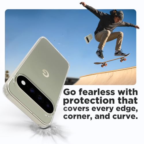 Image of RIGGEAR Shockproof Clear Hybrid Armor Back Cover Case Compatible with Google Pixel 11 Pro XL (Transparent PC and TPU Bumper)