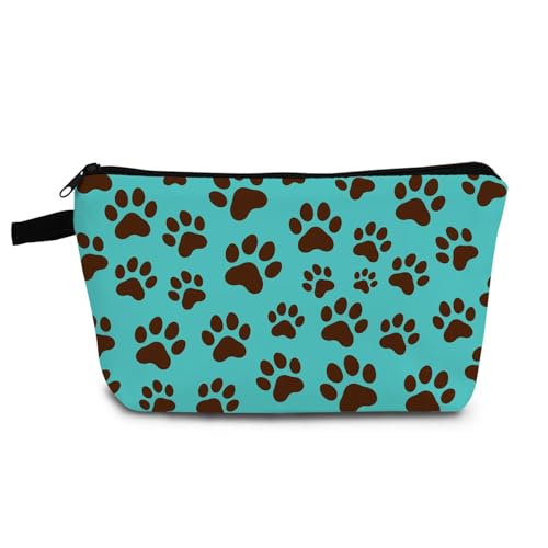 YULUENZE Paw Pattern Print Small Cosmetic Bag -1