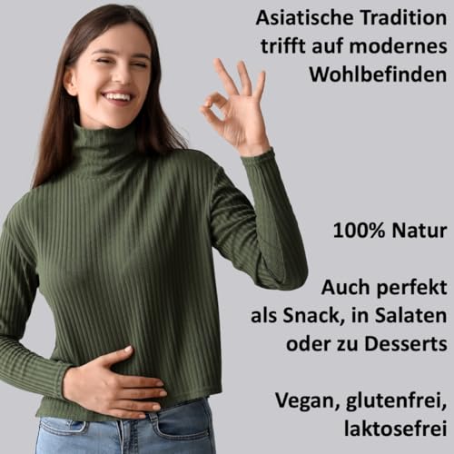 HarmonyPLUM. 9 sorgfältig fermentierte grüne Pflaumen. Nach traditionell chinesischem Rezept. Umhüllt von Macha-Pulver.