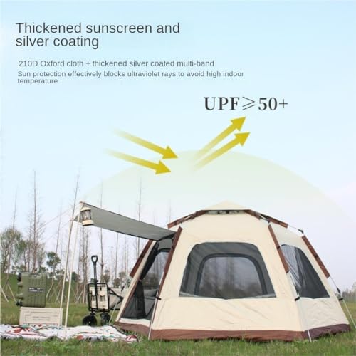 Carpa hexagonal automática portátil para camping familiar miniatura 3