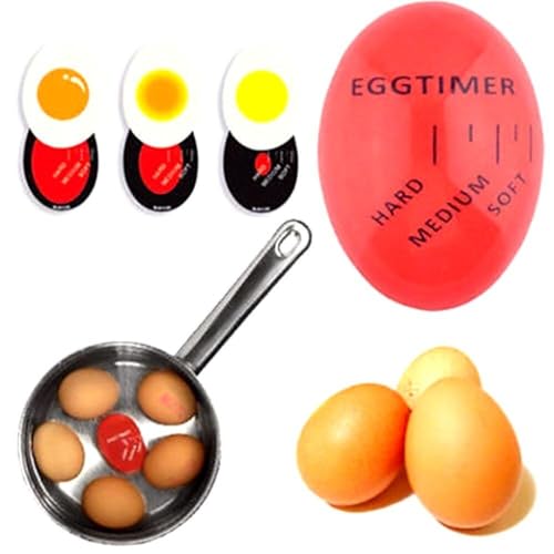 Egg Timers for Boiling Eggs, Color Changing Indicator Soft Medium and Hard Boiled Eggs, Perfect Kitchen Gadget Heat Sensitive, Boiling Tool Cooking Accessories, Eggs Safe Durable Kitchen Aid Tool.