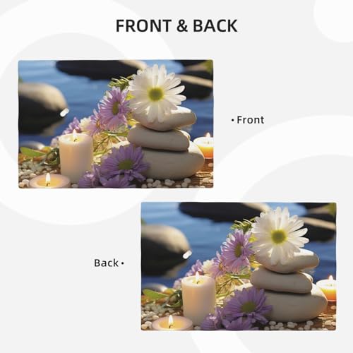 Set de table lin synthétique résistant chaleur lavable décoration table cuisine x6