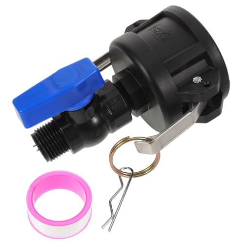 SEWOART Adaptador para Mangueras de Tanque de con Válvula Resistente Accesorio Pesado con Conectores Macho y Hembra para Jardín y Riego