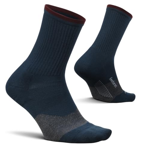 Image of Feetures Elite Light Cushion Mini Crew Sock - Sport Sock with Targeted Compression