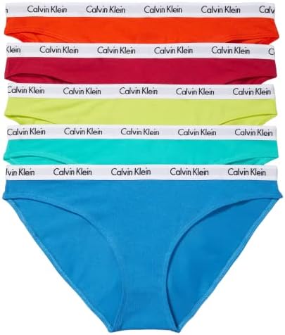 Calvin Klein Women’s Carousel Logo Pride Cotton Stretch Bikini Panties, Multipack