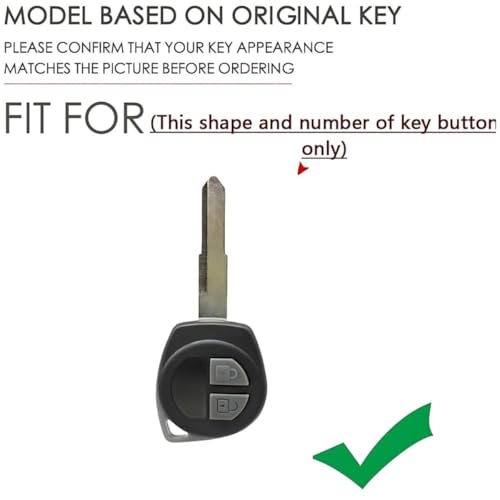 Image of BKN Luxury Metal Key Cover Compatible with Suzuki Swift | Ertiga | Wagonr | Celerio | Swift Dzire | Alto | Fronx | Breza | S Presso | Ignis 2 Button Remote Key