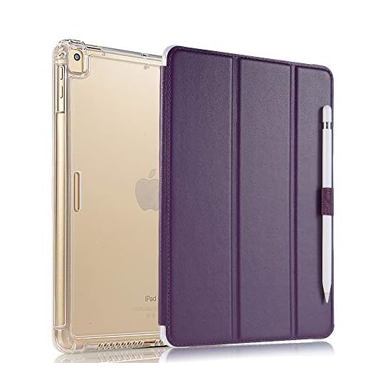 Valkit iPad Pro 9.7 Case 2016 (Old Model), Smart Slim Stand Translucent Frosted Back Cover for Apple iPad Pro 9.7 Inch (A1673 A1674 A1675) with Auto Wake/Sleep, Dark Purple