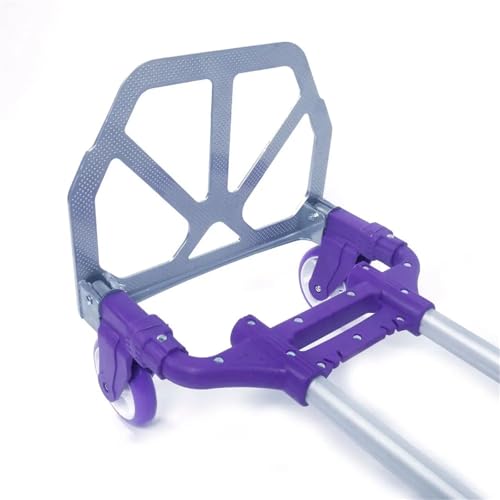 Carretilla plegable portátil de aluminio color púrpura miniatura 6