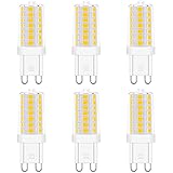 Makergroup Dimmable G9 LED Light Bulbs 120V, 35W T4 G9 Halogen Equivalent, Warm White 2700K 3000K for Crystal Chandeliers Lights, Accent,Pedant Lights,Wall Sconces,Ceiling Lights 6-Pack