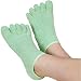 LE EMILIE 5 Toe Moisturizing Gel Socks | Perfect for Healing Dry Cracked Heels and Feet | Infused with Aromatherapy Blend of Lavender and Jojoba Oil | 1 Pair, Aqua