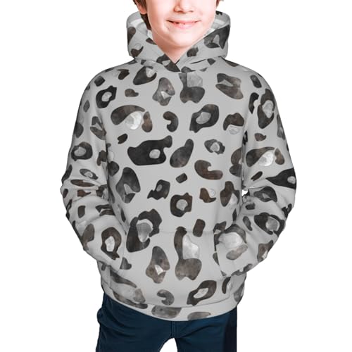 Wild Animal Leopard Print Pattern Kid Hoodies Boys Sweatshirts Girls Pullover with Pocket3