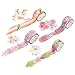 4 Pezzi Washi Tape Set Adesivi, Adesivi Washi Tape Floreale, Nastro Carta Petalo, Washi Tapes Petali, Adesivi Nastro Washi Petali, per la Decorazione Artigianale Fai Da Te, Multicolore