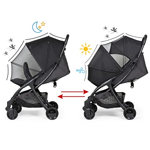 Beberoad Love Mosquito Net And Sunshade For Stroller Sun Protection Baby Mosquito Net Bug Insect Mesh Net Netting Mesh Cover For Infant Car Seat Stroller/Bassinets/Cradles With Storage Bag #TOP2