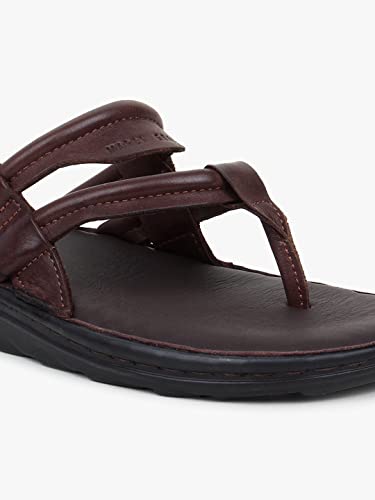 Image of MARDI GRAS Cove (6402 Brown and 6403 D.Brown) | Men's Genuine Leather Loop Thong Sandal With Comfort Sole