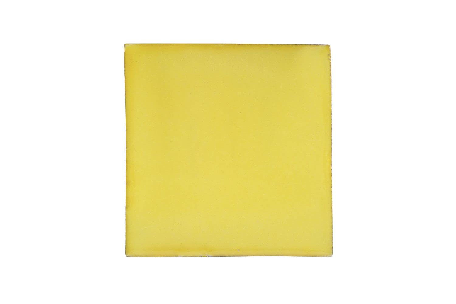 Cerames Azulejos amarillas mexicanos monocolor Ceramico Deslavado - azulejos de mosaico, azulejos ceramica monocromáticos para cocina, baño | Un paquete de 90 baldosas amarillas ceramica 10,5x10,5 cm