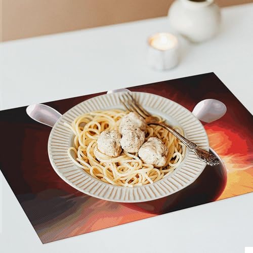 Set de table PVC bowling lavable pour protéger la table des taches de repas - 8