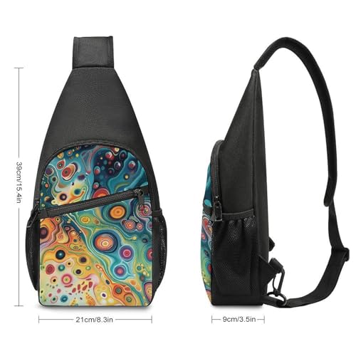 Mochila sling colorida pequeña para hombro y pecho miniatura 2