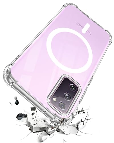 Image of Jkobi Shockproof Crystal-Clear Back Cover for Samsung Galaxy S20 FE 4G | S20 FE 5G (Magsafe Wireless Support | Drop & Camera Protection | Hard Polycarbonate)