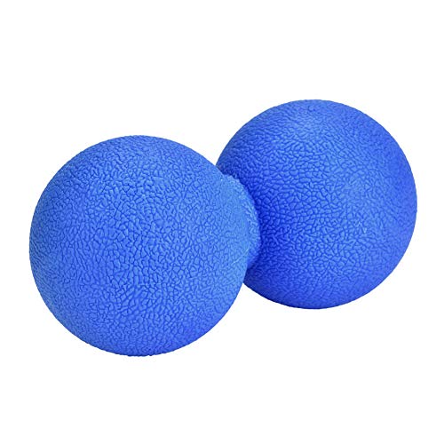 Peanut Double Ball or Set of 2 Firm Massage Lacrosse Balls for Myofascial Release, Trigger Point Therapy, Muscle Knots, and Yoga Therapy Massage Ball