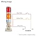 Baomain LED Signal Tower Stack Lights with 180° Rotatable Base, 2-Layer Continuous Tower Lamp Red Yellow LXY-502-T2 (110, Volts (AC))
