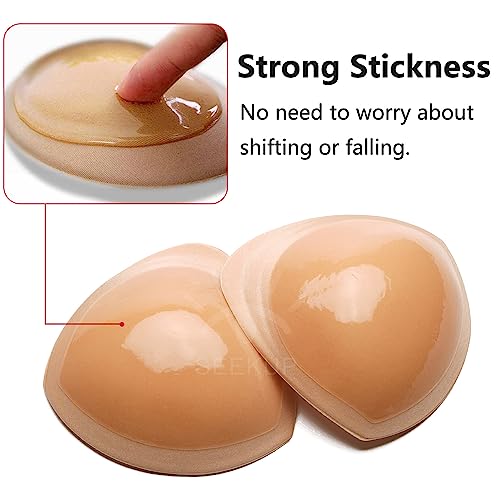 Adhesive Bra Pad Insert, Lightweight Soft Invisible Sticky Bra Insert Bikini Padding Breast Enhancement Washable3