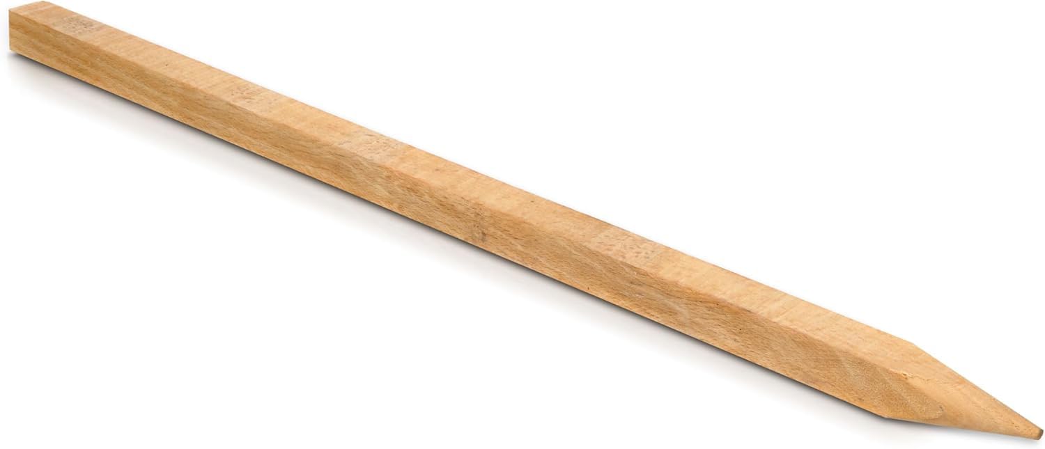 tiges en bois de hêtre, poteaux en bois - Support pour plantes idéal pour les poteaux de clôture, travaux de jardinage et DIY - Tiges de plantation robustes - Piquets en bois de 25 mm de