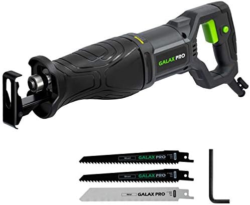 GALAX PRO Reciprocating Saw, 7.5 Amp Variable Speed Corded Reciprocating Saw with1-1/8"(28mm) Stroke Length, 2800SPM and 6" Max. cutting Depth in Wood and Metal Cutting