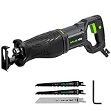 GALAX PRO Reciprocating Saw, 7.5 Amp Variable Speed Corded Reciprocating Saw with1-1/8'(28mm) Stroke Length, 2800SPM and 6' Max. cutting Depth in Wood and Metal Cutting