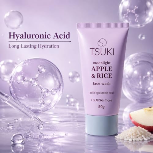 Image of Apple & Rice Facewash, 50 g | Deep Cleansing, Hydration & Skin Brightening, Gentle Daily Cleanser, For Dry, Oily & Combination Skin
