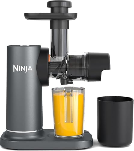 Ninja - Cold Press Juicer Machine with 700ml Jug and 1.1L Pulp Container for Making Fresh Juices Drinks and Wellness Shots Compact Dishwasher Safe and Parts