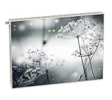 Magnet Heizkörperverkleidung Heizkörperabdeckung Grau Pusteblume 80x60 cm Heizung Abdeckung Verkleidung Magnetische Abdeckmatte Kühlschrank aus Einem Flexiblen Magneten Digitaler Aufdruck